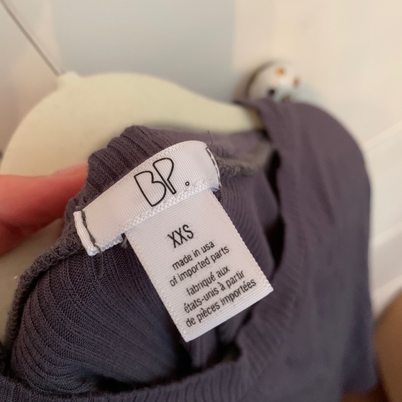 Grey Ribbed Tee - Picture 3 of 3